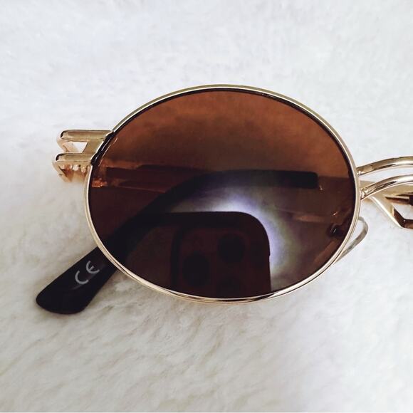 Brandon Brown Round Sunglasses - Picture 3 of 13